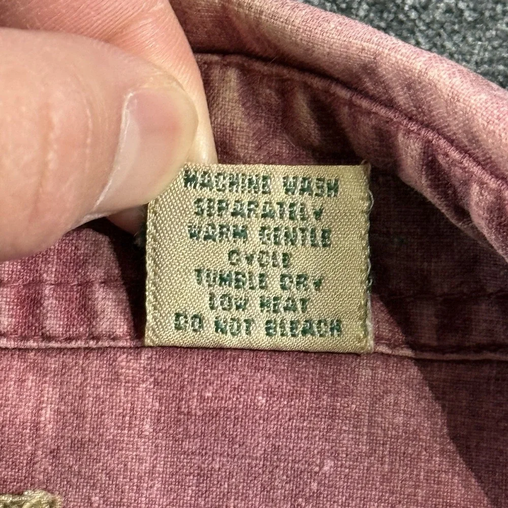 Red Head Brand Co. Button Up Long Sleeve Red Men's Size XXL Elbow Patches‎ VTG - Picture 6 of 15